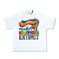 White Lgbtq Make Homophobia Extinct Urban Heavy Tee - BundleAndBundleShop