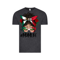Vintage Black Mexican Mom Life Messy Bun Mama Vintage Tee - BundleAndBundleShop