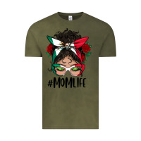 Vintage Olive Mexican Mom Life Messy Bun Mama Vintage Tee - BundleAndBundleShop