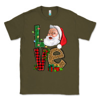 Army Green Love With Santa Portrait Classic Tee - BundleAndBundleShop