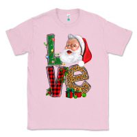 Bubblegum Pink Love With Santa Portrait Classic Tee - BundleAndBundleShop