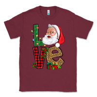 Burgundy Love With Santa Portrait Classic Tee - BundleAndBundleShop