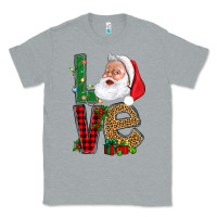 Heather Grey Love With Santa Portrait Classic Tee - BundleAndBundleShop