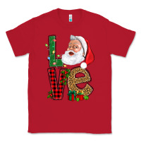 Red Love With Santa Portrait Classic Tee - BundleAndBundleShop