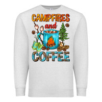 Oatmeal Heather Campfires And Coffee Camping Coffee Premium Sweatshirt - FaDigitalArtStudio