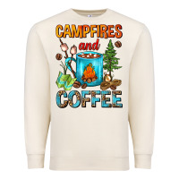 Sandshell Campfires And Coffee Camping Coffee Premium Sweatshirt - FaDigitalArtStudio
