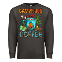 Smoke Campfires And Coffee Camping Coffee Premium Sweatshirt - FaDigitalArtStudio