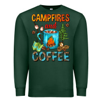 Sports Green Campfires And Coffee Camping Coffee Premium Sweatshirt - FaDigitalArtStudio