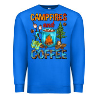 True Royal Campfires And Coffee Camping Coffee Premium Sweatshirt - FaDigitalArtStudio