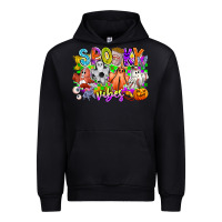 Black Spooky Vibes Ghost Urban Hoodie - CowhideDigitalArt