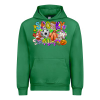Emerald Spooky Vibes Ghost Urban Hoodie - CowhideDigitalArt