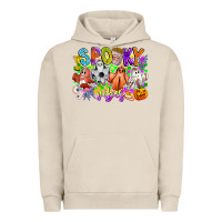 Pigment French Oak Spooky Vibes Ghost Urban Hoodie - CowhideDigitalArt