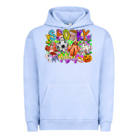 Pigment Grape Ice Spooky Vibes Ghost Urban Hoodie - CowhideDigitalArt