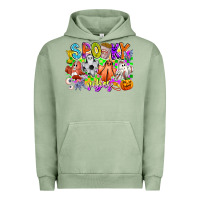 Pigment Oil Green Spooky Vibes Ghost Urban Hoodie - CowhideDigitalArt