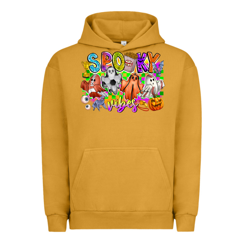 Spooky Vibes Ghost Urban Hoodie by CowhideDigitalArt | Teevron