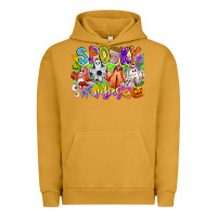 Pigment Peanut Butter Spooky Vibes Ghost Urban Hoodie - CowhideDigitalArt