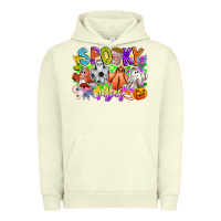 Pigment Pistachio Spooky Vibes Ghost Urban Hoodie - CowhideDigitalArt