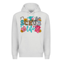 Dove Grey scrub life olivia Premium Hoodie - OliviaCreatesArt