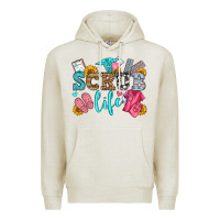 Oatmeal Heather scrub life olivia Premium Hoodie - OliviaCreatesArt