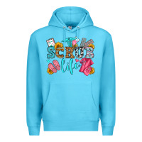 Ocean Blue scrub life olivia Premium Hoodie - OliviaCreatesArt