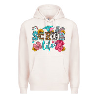 Pale Pink scrub life olivia Premium Hoodie - OliviaCreatesArt