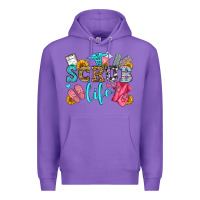 Purple scrub life olivia Premium Hoodie - OliviaCreatesArt