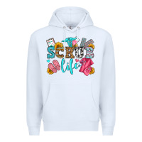 White scrub life olivia Premium Hoodie - OliviaCreatesArt