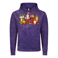 Cloud Purple Christmas gnomes coffee cups Vintage Hoodie - MaliasSmallBusiness