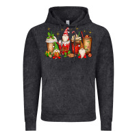 Vintage Black Christmas gnomes coffee cups Vintage Hoodie - MaliasSmallBusiness