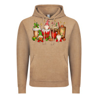 Vintage Coffee Christmas gnomes coffee cups Vintage Hoodie - MaliasSmallBusiness