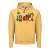 Vintage Mustard Christmas gnomes coffee cups Vintage Hoodie - MaliasSmallBusiness