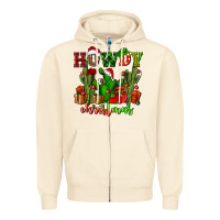 Sandshell howdy christmas with cactusses Zipper Hoodie - CowGirlArtShop