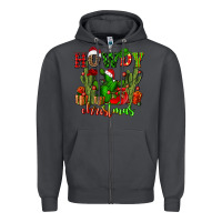 Smoke howdy christmas with cactusses Zipper Hoodie - CowGirlArtShop
