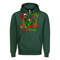 Sports Green howdy christmas with cactusses Zipper Hoodie - CowGirlArtShop