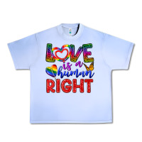 Grape Ice Love İs a Human Right Urban Heavy Tee - BundleAndBundleShop