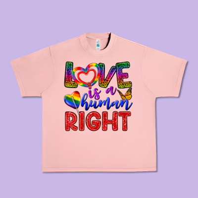 Love İs A Human Right Urban Heavy Tee Designed By Bundleandbundleshop