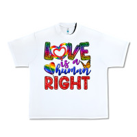 White Love İs a Human Right Urban Heavy Tee - BundleAndBundleShop