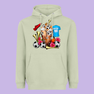 Soccer Cold Drink Frappe Heavyweight Hoodie Designed By Fadigitalartstudio