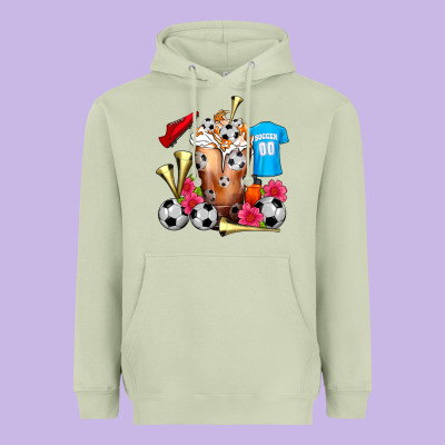 Soccer Cold Drink Frappe Heavyweight Hoodie Designed By Fadigitalartstudio