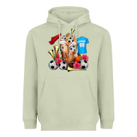 Matcha Soccer Cold Drink Frappe Heavyweight Hoodie - FaDigitalArtStudio