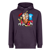 Plum Soccer Cold Drink Frappe Heavyweight Hoodie - FaDigitalArtStudio