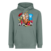 Sage Soccer Cold Drink Frappe Heavyweight Hoodie - FaDigitalArtStudio
