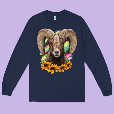 Texas Bighorn Sheep Long Sleeve Tee Designed By Bettercallsaul