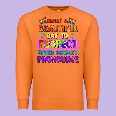 What A Beautiful Day To Respect Other People Premium Sweatshirt Designed By Fadigitalartstudio