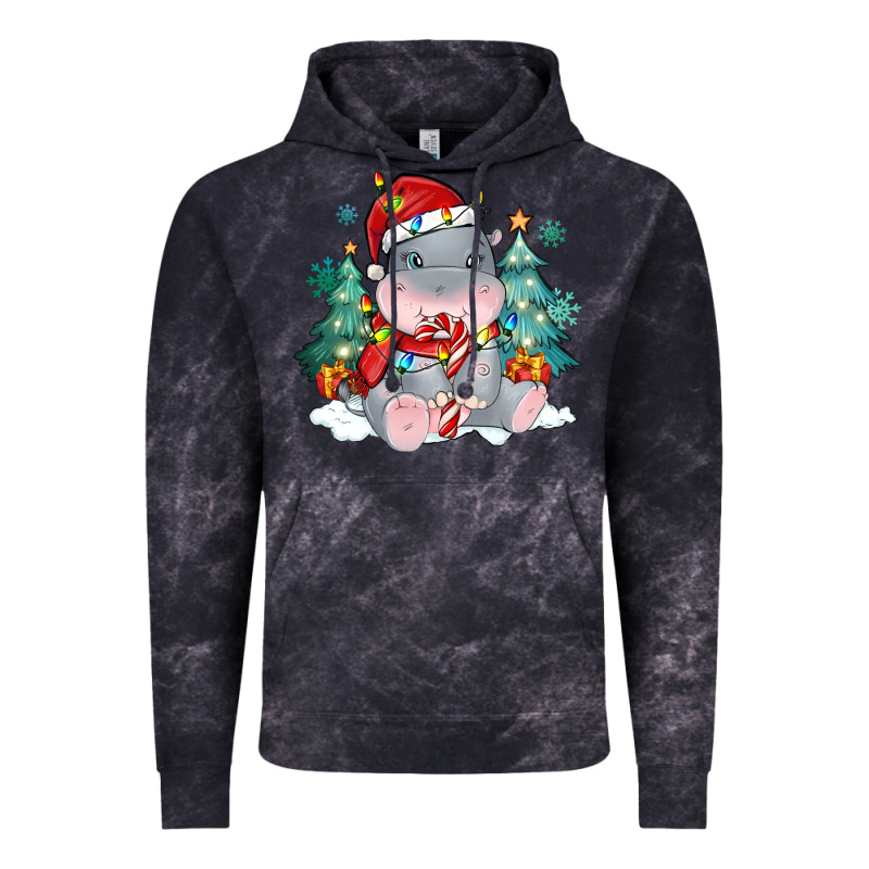 Cute Christmas Hippopotamus Vintage Hoodie by MaliasSmallBusiness | Teevron