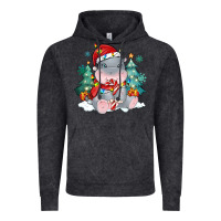 Vintage Black cute christmas hippopotamus Vintage Hoodie - MaliasSmallBusiness