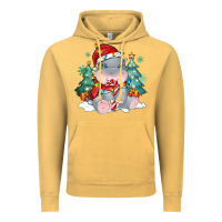 Vintage Mustard cute christmas hippopotamus Vintage Hoodie - MaliasSmallBusiness