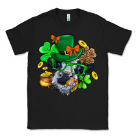 Black St. Patrick Cow Clover Classic Tee - BundleAndBundleShop