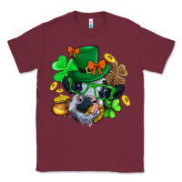 Burgundy St. Patrick Cow Clover Classic Tee - BundleAndBundleShop