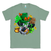 Sage St. Patrick Cow Clover Classic Tee - BundleAndBundleShop